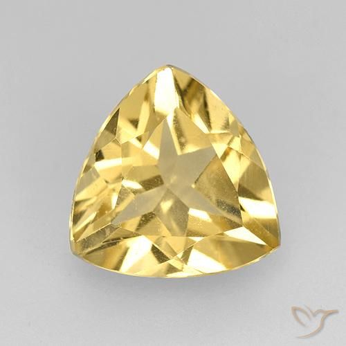 1.85ct Натуральный Среднее золото Цитрин, Триллион, Чистота VVS