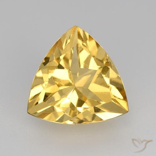 2.25ct Натуральный Золотой Цитрин, Триллион, VVS-VS