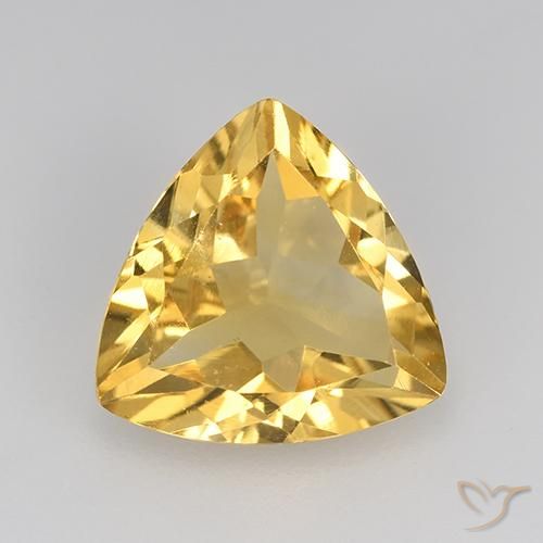 1.93ct Натуральный Золотой Цитрин, Триллион, Чистота VS