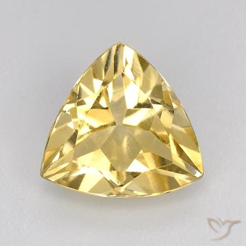 2.10ct Натуральный Золотой Цитрин, Триллион, VVS-VS