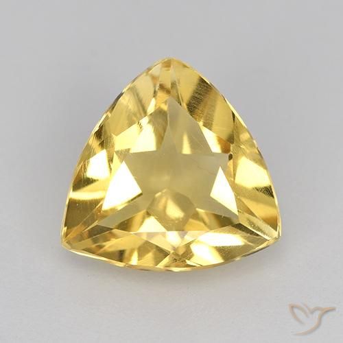 1.84ct Натуральный Среднее золото Цитрин, Триллион, VVS-VS