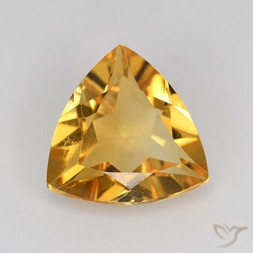 1.85ct Натуральный Средний апельсин Цитрин, Триллион, VVS-VS