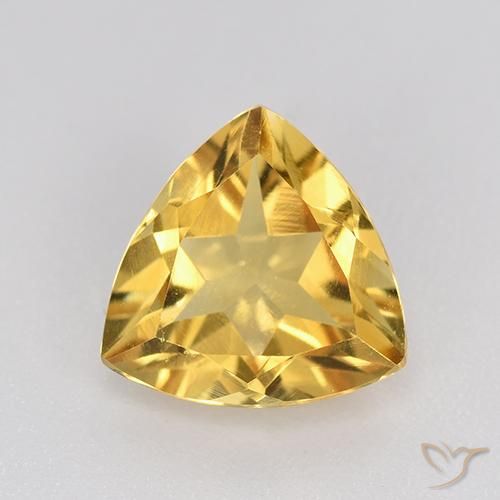 2.05ct Натуральный Золотой Цитрин, Триллион, VVS-VS