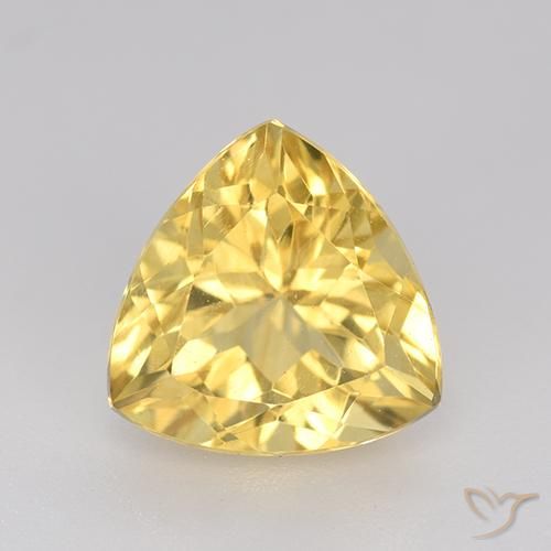 2.50ct Натуральный Золотой Цитрин, Триллион, VVS-VS