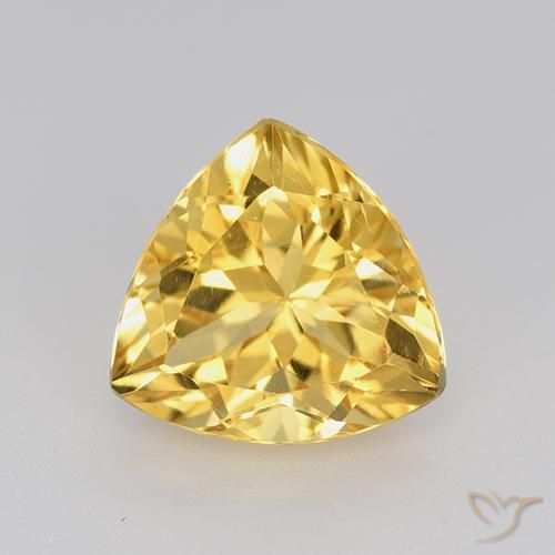 2.20ct Натуральный Золотой Цитрин, Триллион, VVS-VS