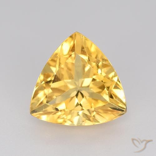 2.08ct Натуральный Золотой Цитрин, Триллион, VVS-VS