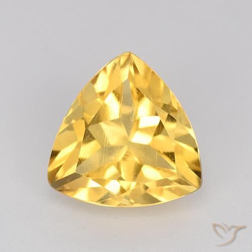 2.28ct Натуральный Золотой Цитрин, Триллион, Чистота VVS