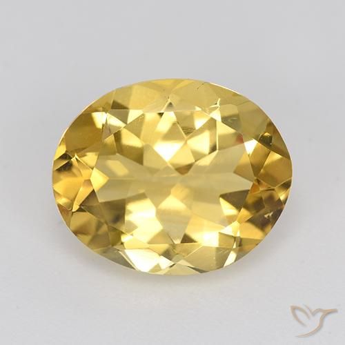 3.73ct Натуральный Золотой Цитрин, Овал, VVS-VS