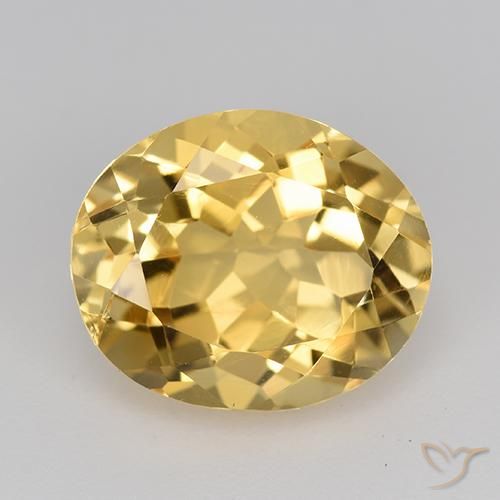 4.47ct Натуральный Золотой Цитрин, Овал, VVS-VS