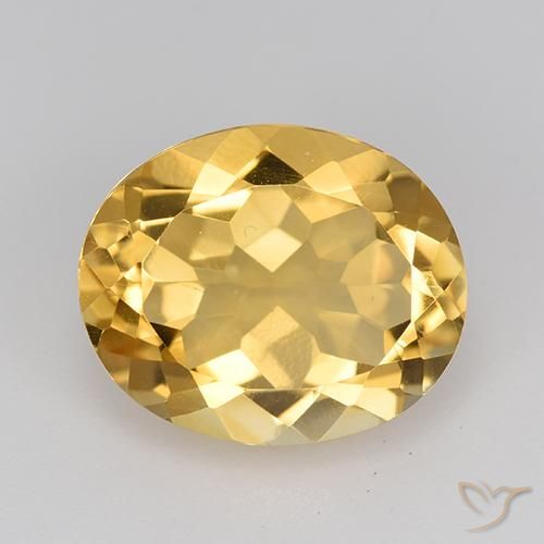 4.22ct Натуральный Золотой Цитрин, Овал, VVS-VS