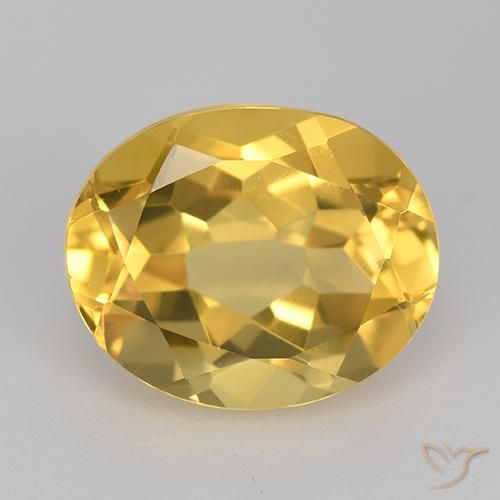 4.66ct Натуральный Золотисто-оранжевый Цитрин, Овал, VVS-VS