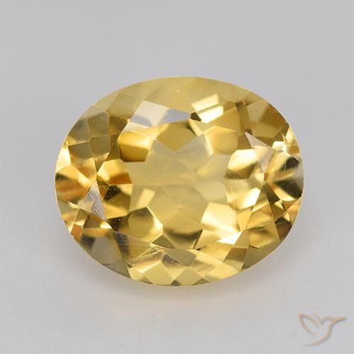 4.53ct Натуральный Золотисто-оранжевый Цитрин, Овал, VVS-VS