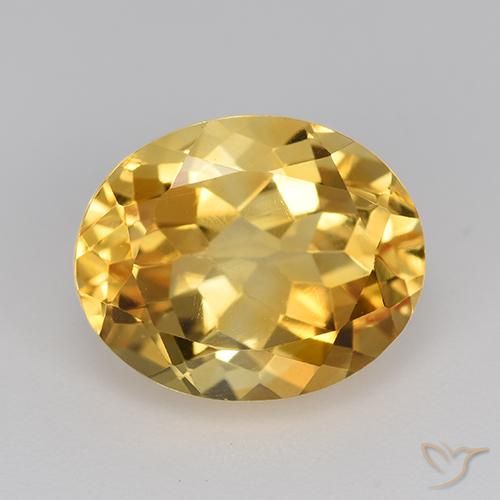 4.76ct Натуральный Золотисто-оранжевый Цитрин, Овал, VVS-VS
