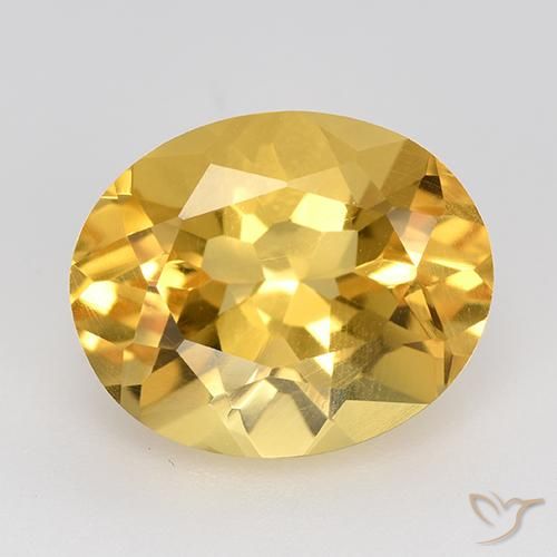 4.67ct Натуральный Золотой Цитрин, Овал, VVS-VS