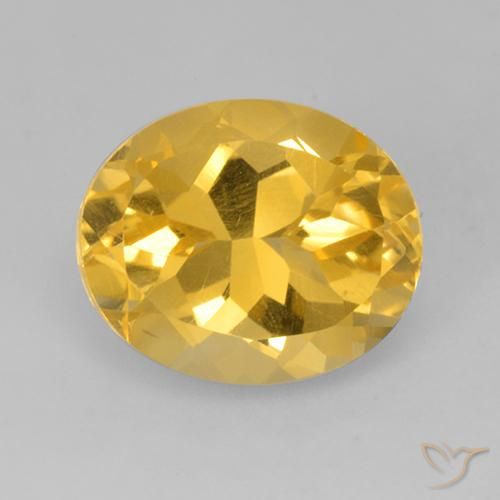 4.43ct Натуральный Яркое золото Цитрин, Овал, VVS-VS