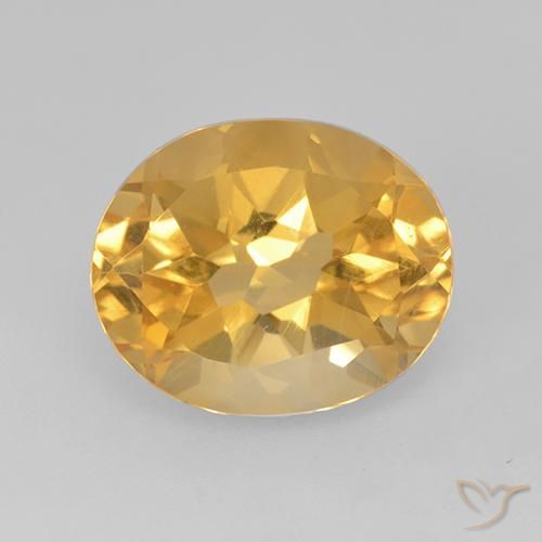 5.13ct Натуральный Темно-золотой Цитрин, Овал, VVS-VS
