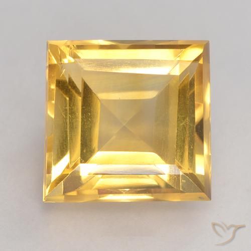3.59ct Натуральный Среднее золото Цитрин, Квадрат, Чистота VS