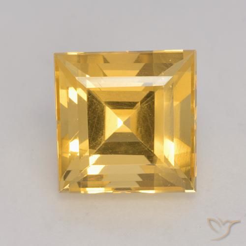 3.75ct Натуральный Среднее золото Цитрин, Квадрат, Чистота VS