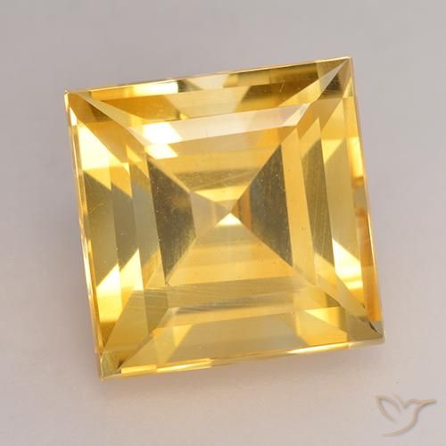 3.49ct Натуральный Среднее золото Цитрин, Квадрат, Чистота VS