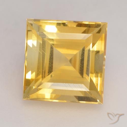 3.55ct Натуральный Яркое золото Цитрин, Квадрат, Чистота VS