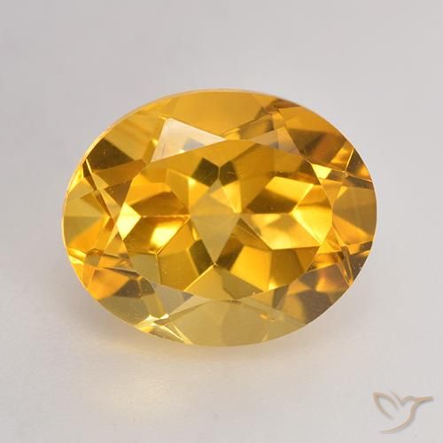 3.71ct Натуральный Золотисто-оранжевый Цитрин, Овал, VVS-VS