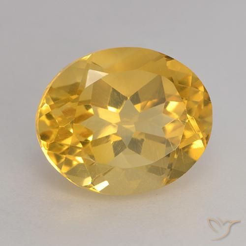 3.64ct Натуральный Золотисто-оранжевый Цитрин, Овал, VVS-VS