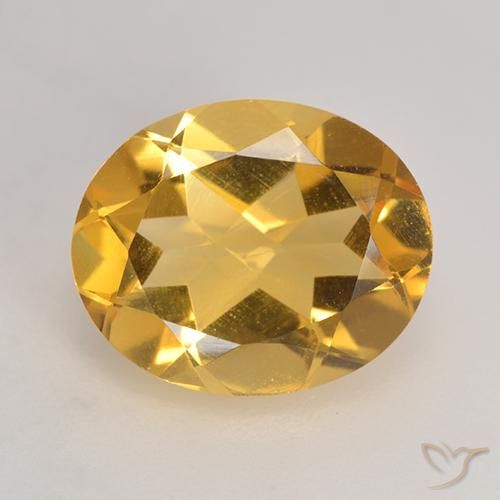 3.12ct Натуральный Темно-золотой апельсин Цитрин, Овал, VVS-VS