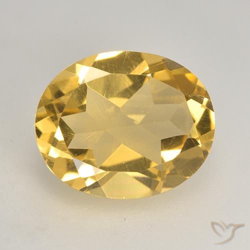 3.28ct Натуральный Золотой Цитрин, Овал, VVS-VS