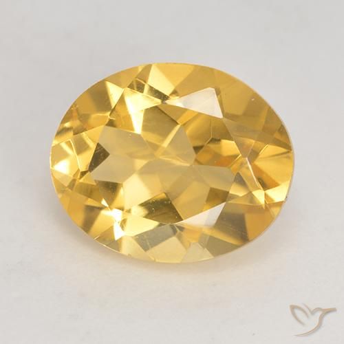 3.23ct Натуральный Золотой Цитрин, Овал, VVS-VS
