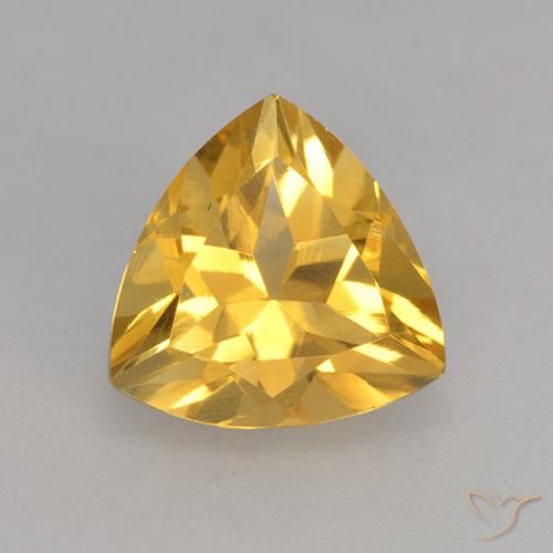 2.26ct Натуральный Среднее золото Цитрин, Триллион, VVS-VS