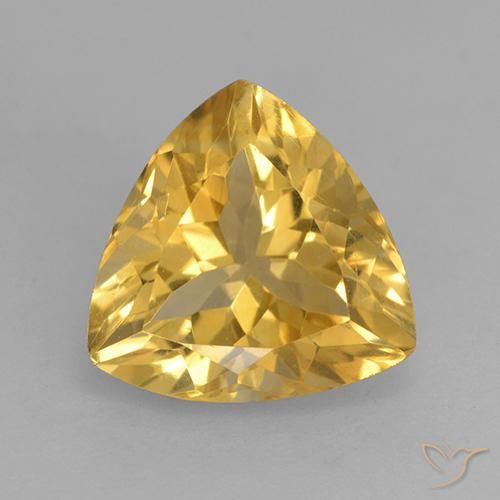 2.35ct Натуральный Средний золотой Цитрин, Триллион, VVS-VS