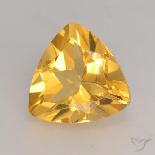 2.22ct Натуральный Средний золотой Цитрин, Триллион, VVS-VS