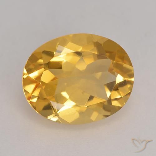 3.17ct Натуральный Оранжево-золотой Цитрин, Овал, VVS-VS