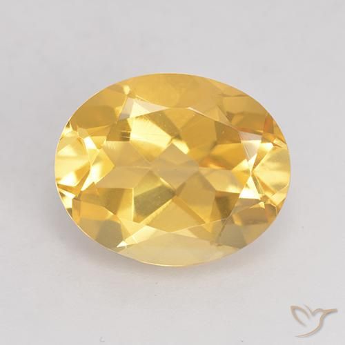 3.43ct Натуральный Золотисто-оранжевый Цитрин, Овал, VVS-VS