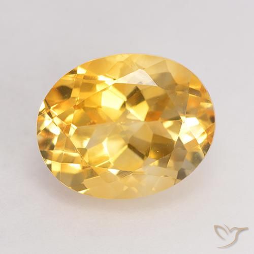 4.00ct Натуральный Среднее золото Цитрин, Овал, VVS-VS