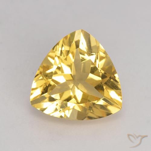 2.13ct Натуральный Среднее золото Цитрин, Триллион, Чистота VS