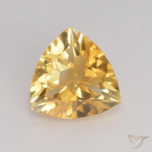 1.97ct Натуральный Золотой Цитрин, Триллион, Чистота VS
