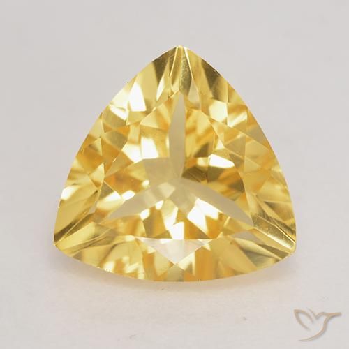 2.03ct Натуральный Золотой Цитрин, Триллион, VVS-VS