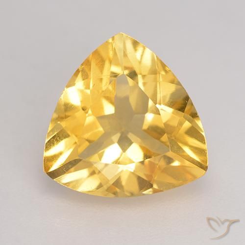 1.98ct Натуральный Золотой Цитрин, Триллион, VVS-VS