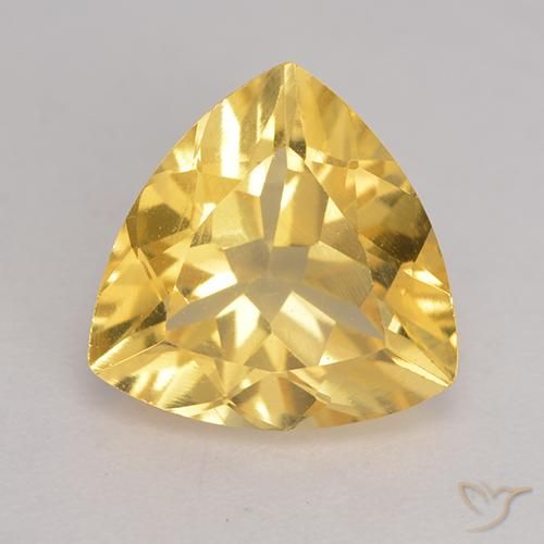 1.93ct Натуральный Золотой Цитрин, Триллион, VVS-VS