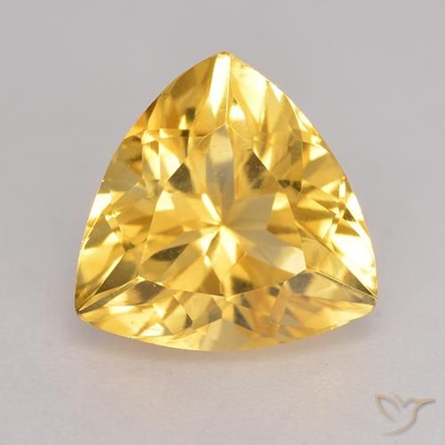 2.15ct Натуральный Золотой Цитрин, Триллион, VVS-VS