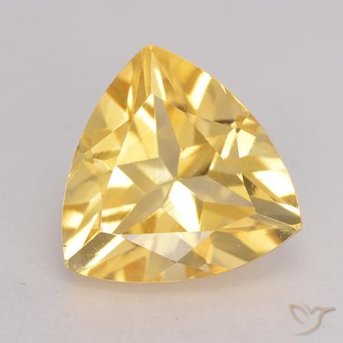 2.21ct Натуральный Золотой Цитрин, Триллион, VVS-VS