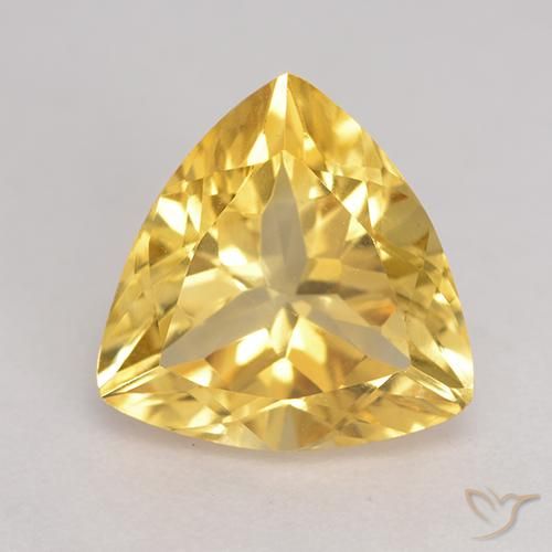 2.10ct Натуральный Золотой Цитрин, Триллион, VVS-VS