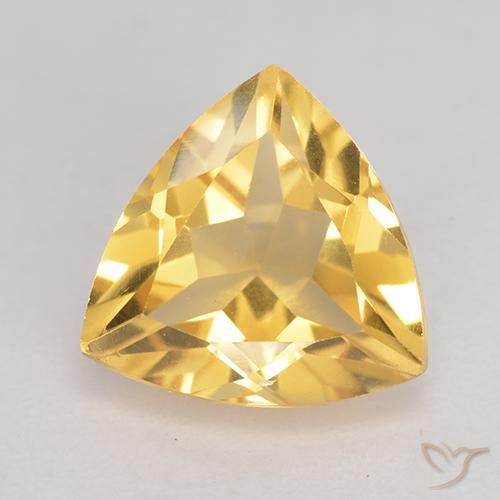 2.10ct Натуральный Золотой Цитрин, Триллион, VVS-VS