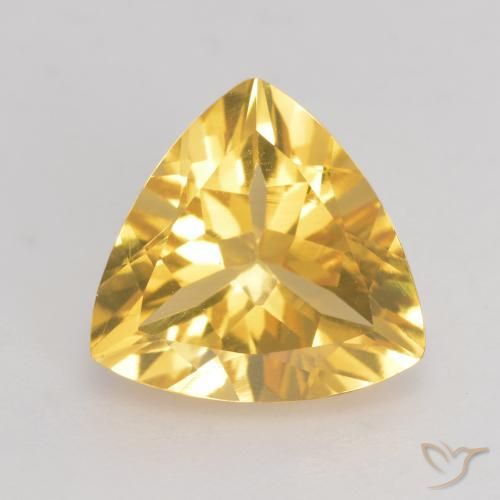 2.09ct Натуральный Золотой Цитрин, Триллион, VVS-VS