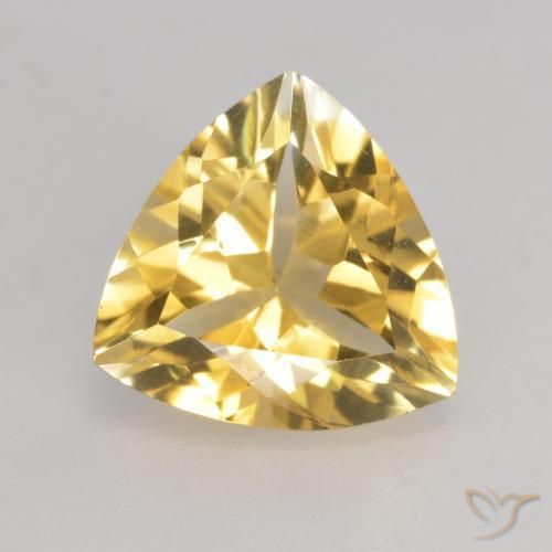2.18ct Натуральный Золотой Цитрин, Триллион, VVS-VS