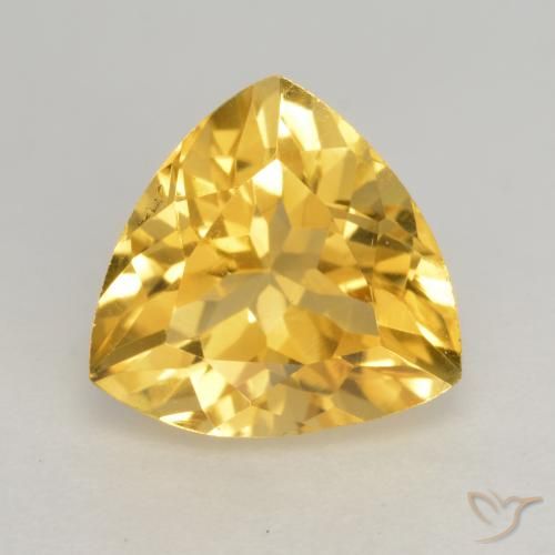 2.13ct Натуральный Среднее золото Цитрин, Триллион, VVS-VS