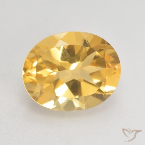 3.59ct Натуральный Среднее золото Цитрин, Овал, VVS-VS