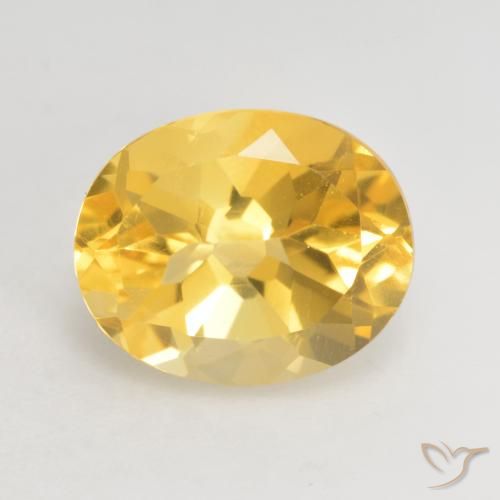 3.66ct Натуральный Золотой Цитрин, Овал, VVS-VS