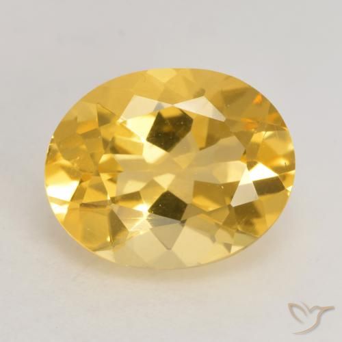2.94ct Натуральный Золотой Цитрин, Овал, VVS-VS